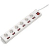 Hama pikendusjuhe 6-Way, Individually Switchable, 1.4m, valge