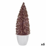 Krist+ Dekoratiivkuju Jõulupuu roosa kuldne Plastmass 9 x 28 x 9 cm (6 Ühikut)