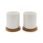 Bredemeijer 1x2 teetasside komplekt 142013 Tea Cup Set 200ml, Bamboo Base, valge