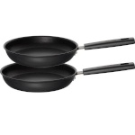 Fiskars pannide komplekt Hard Face Frying Pan Set, 24cm + 28cm, must