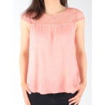 Wrangler teksapüksid Capsleeve Tee Coral Peach naistele W7337FDJX xs