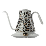 Cocinare veekeetja Leopard Coffee Gooseneck Kettle, valge/pruun