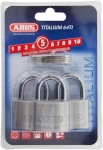 ABUS tabalukk 64TI/40, Titalium, 23 mm, kolmikpakk