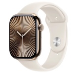 Apple nutikell Watch Series 10 GPS + Cellular 46 mm Gold Titanium Case with Starlight Sport Band - S/M