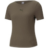 Puma T-särk naistele Her Ribbed Slim Tee Grape Leaf Khaki 531917 44 suurus XL