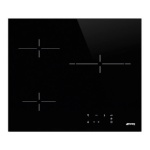 SMEG pliidiplaat SE263TD1 3 x Hilight, 60cm, must, lõigatud serv