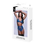 Baci Lingerie aluspesu komplekt Garter & Panty sinine (S/M)