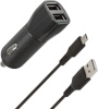 Wave autolaadija Dual-USB 3.1 A ja MicroUSB kaabel