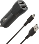 Wave autolaadija Dual-USB 3.1 A ja MicroUSB kaabel