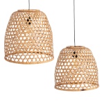 BGB Home laelamp naturaalne Bambus 42x42x42cm (2tk)