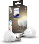 Philips lambipirn Hue LED Smart Bulb, BT, White, E14, 470 lm, Advertising Bulb Round, 2tk