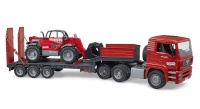 Bruder mänguauto MAN TGA Truck with Low Loader Trailer and Manitou Telehandler 02774