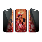 PanzerGlass kaitseklaas Privacy Ultra Wide Fit, iPhone 15, must raam