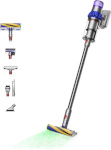 Dyson varstolmuimeja V15 Detect Fluffy Stick Vacuum Cleaner, 2023, 660W, kollane/lilla