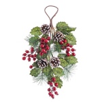 BGB Christmas Uksenagi Jõulud punane roheline naturaalne Plastmass 43 cm