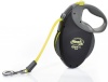 Flexi jalutusrihm Giant XL Neon Dog Retractable Lead, 8m, must/kollane