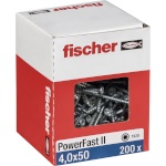 Fischer kruvide komplekt PowerFast II 4,0x50 SK TX TG blvz 200