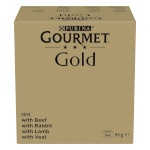 Purina Nestle kassitoit Gourmat Gold Mus Mix 4 Flavors, 96x85g