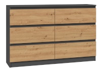 Top E Shop kummut M6 120 ANTRACYT/ART chest of drawers