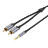 Vention audiokaabel 2xRCA cable (Cinch) jack to 3.5mm Vention BCNBI 3m (hall)