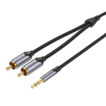 Vention audiokaabel 2x RCA (Cinch) jack -> 3.5mm Vention BCNBK 8m, hall