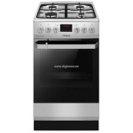 Hansa gaasipliit elektriahjuga FCMX5825092 Gas Cooker with Electric Oven, 50cm, roostevaba teras