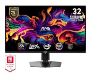 MSI monitor mag 321upx Qd-oled 32" Qd-oled, UHD (3840x2160), 16:9, 240hz matte, 0.03Ms, swivel, pivot, height, tilt, must mag321upxqd-oled