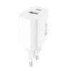 Muvit adapter Wall Charger PD 20W Type-C + QC 18W USB valge