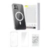 Baseus kaitsekest Magnetic Crystal Clear iPhone 12 läbipaistev with all-tempered-glass screen protector and cleaning kit