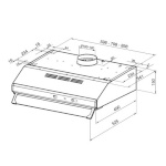 SMEG õhupuhastaja KSEC61CBE2 integreeritav, 60 cm, 285 m3/h, 69 dB, valge