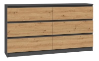 Top E Shop kummut M6 140 ANT/ART KPL chest of drawers