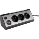 REV pikendusjuhe LIGHT SOCKET 3-fold Multiple Socket Outlet +2x USB