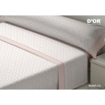 D'Or voodiriiete komplekt ROMA roosa voodi 150cm Franela