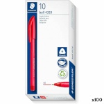 Staedtler Biro pastapliiatsite komplekt Ball 4320 punane 1 mm 100tk