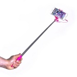 Celly Selfie Stick - mini, 3,5mm juhtmega, roosa