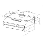 SMEG õhupuhastaja KSEC61NE2 integreeritav, 60 cm, 285 m3/h, 69 dB, must