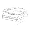 SMEG õhupuhastaja KSEC81XE2 integreeritav, 80 cm, 285 m3/h, 69 dB, roostevaba-teras