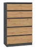 Top E Shop kummut M5 ANTRACYT/ARTISAN chest of drawers