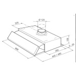 SMEG õhupuhastaja KSEIR92SE2 integreeritav, 90 cm, 235 m3/h, 68 dB, hõbedane