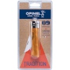 Opinel taskunuga No. 09 carbon blade with wood handle