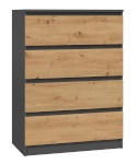 Top E Shop kummut M4 ANTRACYT/ARTISAN chest of drawers