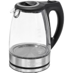 Clatronic veekeetja WKS 3744 G Glass Kettle, must/hõbedane