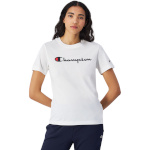 Champion T-särk naistele SS Tee valge 117534 WW001 suurus L