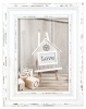 ZEP pildiraam Rivoli 15x20 cm, vanutatud valge Wooden Frame, puidust raamiga im Vintage-Style SY968W