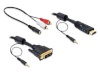 Delock kaabel DVI(M) -> HDMI(M) 2M + Audio (Jack 3,5mm)