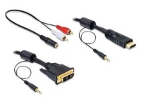 Delock kaabel DVI(M) -> HDMI(M) 2M + Audio (Jack 3,5mm)