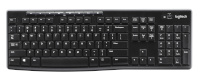 Logitech klaviatuur Wireless Keyboard K270 Black USB (Deutsch)