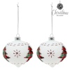 BGB Christmas Kuuseehted 8 cm (2 tk) Kristall valge