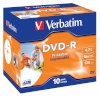 Verbatim toorikud DVD-R 16x 4.7GB 10tk Jewel Case Printable 43521