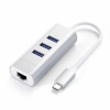 Satechi USB-C jagaja + Gigabit Ethernet, hõbedane